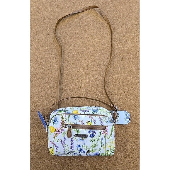 MultiSac  Secret Garden Wht Crossbody Bag (B7) - Picture 1 of 10
